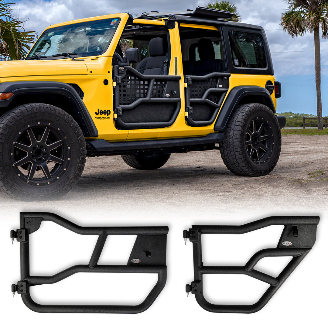 EZ4x4 Jeep JK, JKU, JL, JLU & JT Gladiator Aluminum Alpha Full Tube Doors