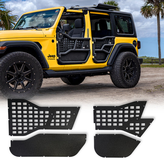 EZ4X4 Jeep JK, JKU, JL, JLU & JT Gladiator Aluminum Alpha Tube Door All Weather Panels