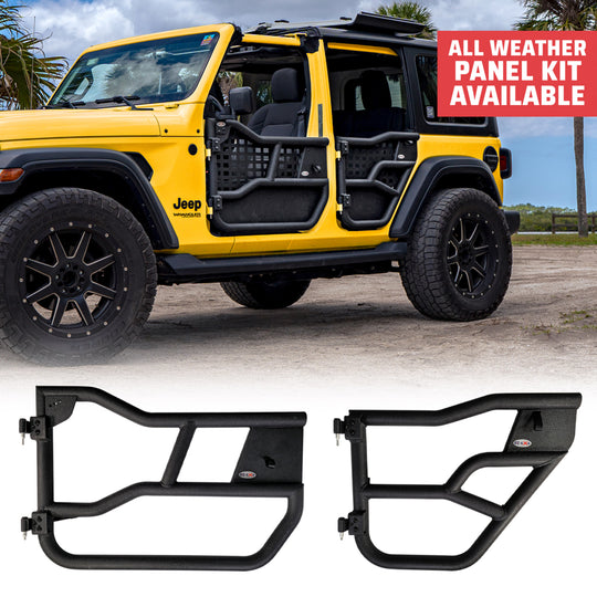 EZ4x4 Jeep JK, JKU, JL, JLU & JT Gladiator Aluminum Alpha Full Tube Doors