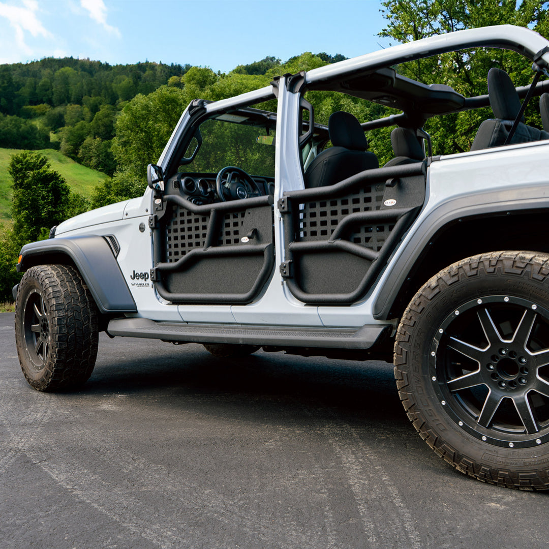 EZ4X4 Jeep JK, JKU, JL, JLU & JT Gladiator Aluminum Alpha Full Tube Doors