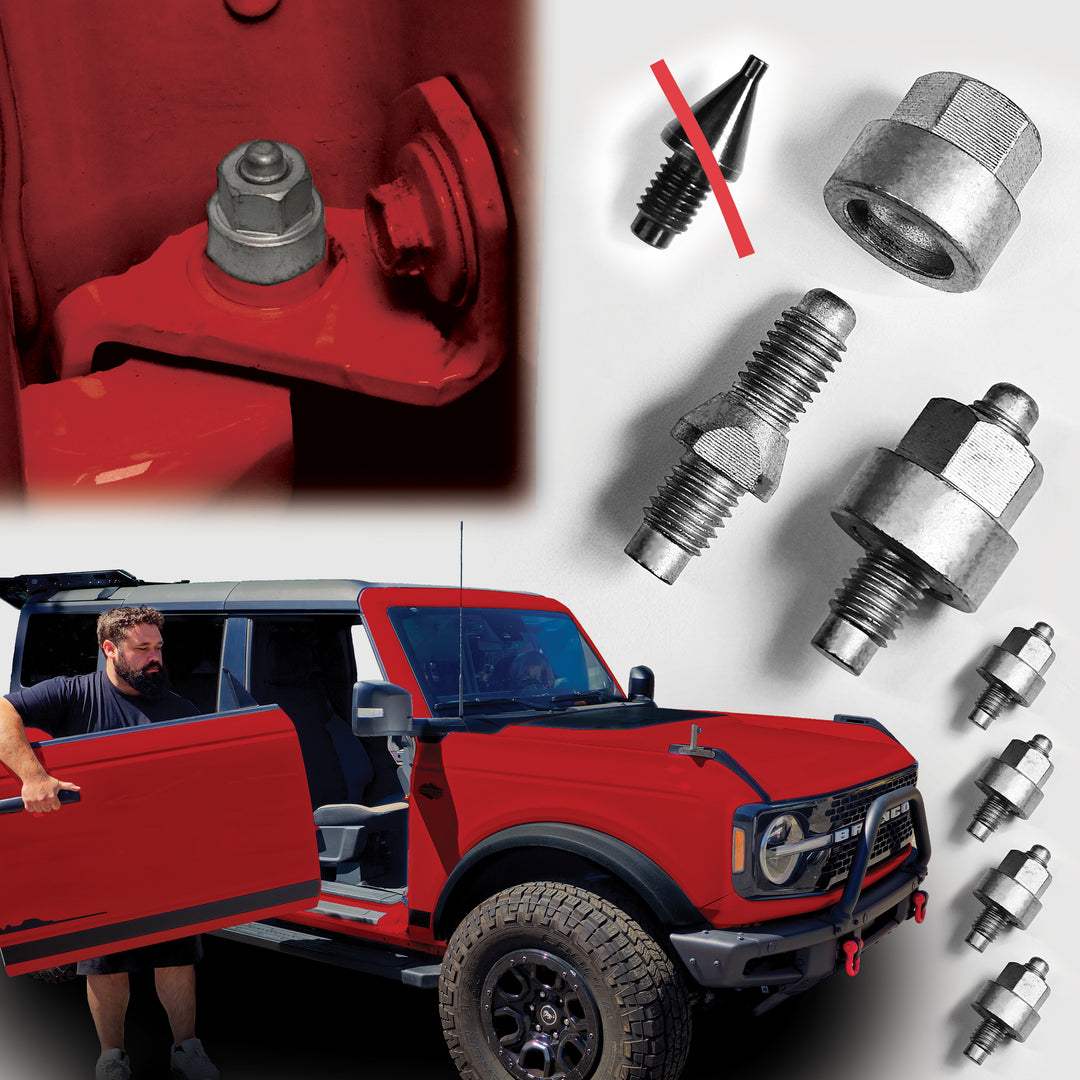 EZ4X4 Bronco Door Hinge Alignment Pin Guide Kit – Door Removal Pins